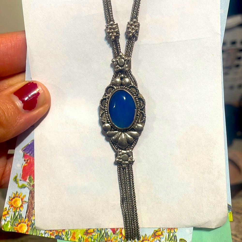 Sterling silver long necklace